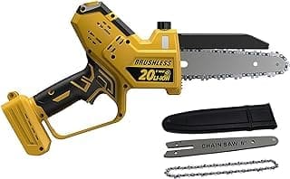 Mini Chainsaw for Dewalt Battery 20V MAX Auto-Oiler 8-Inch and 6-Inch 2-IN-1 Brushless Cordless Pruning Chainsaw