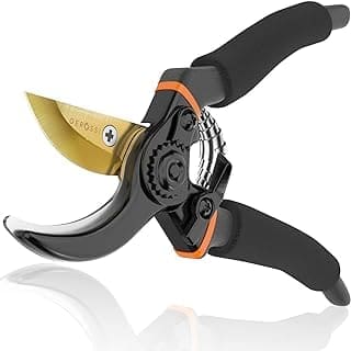 Premium Bypass Pruning Shears for your Garden - Heavy-Duty Ultra Sharp Pruners wSoft Cushion Grip Handle Made with Japanese Grade High Carbon Steel - Perfectly Cutting Through Anything in Your Yard