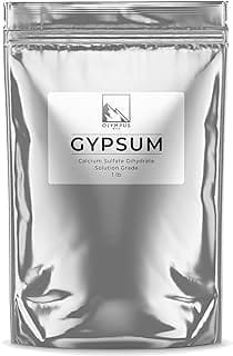 Gypsum Powder for Mushroom Substrate 1 lb Lab Grade Soil Amendment Calcium Sulfate Dihydrate Packaged in HEPA Enclosure