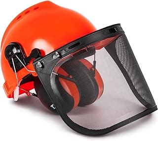 TR Industrial Forestry Safety Helmet and Hearing Protection System Orange