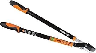 Fiskars 28 Power-Lever Garden Bypass Lopper and Tree Trimmer - Sharp Precision-Ground Steel Blade for Cutting up to 175 Diameter