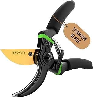 GrowIt 8 Professional Titanium Bypass Pruning Shears