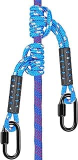 BeneLabel Poseidon Series Sewn Prusik Loops Ropes Safety 19 Diameter 25 2 Pack Blue