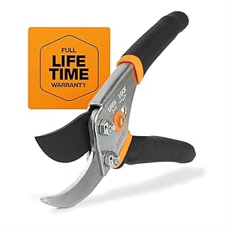 Fiskars Bypass Pruning Shears 58 Garden Clippers - Plant Cutting Scissors with Sharp Precision-Ground Steel Blade