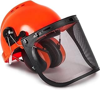 TR Industrial Forestry Safety Helmet and Hearing Protection System Orange