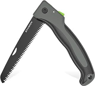 7-Inch Folding Hand Pruning Saw Heavy Duty Foldable Garden Saws with 7 Hardened SK5 High Carbon Steel Blade for Tree Trimming LiveDry Wood Cutting Camping and Hiking