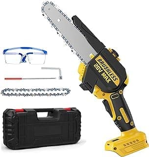 Cordless Mini Chainsaw for Dewalt Battery 20V MAX 6 Inch Brushless Pruning Chainsaw Mini Chainsaw Battery Power Cordless Mini Chain Saw Mini Chainsaw for Tree Trimming only tool